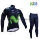 Tenue Maillot M/L + Collant Long 2017 Movistar Team Enfant M001