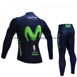 Tenue Maillot M/L + Collant Long 2017 Movistar Team Enfant M001