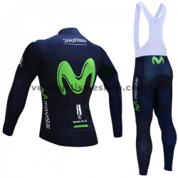 Tenue Maillot M/L + Collant à Bretelles 2017 Movistar Team M001