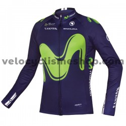 Maillot Cyclisme 2017 Movistar Team Manches Longues M001