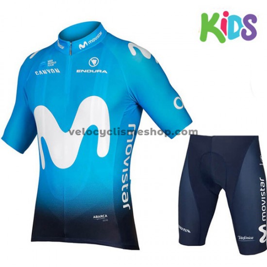 Tenue Maillot + Cuissard 2018 Movistar Team Enfant M001