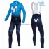 Tenue Maillot M/L + Collant à Bretelles 2019 Movistar Team Hiver Thermal Fleece M001