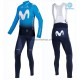 Tenue Maillot M/L + Collant à Bretelles 2019 Movistar Team Hiver Thermal Fleece M001