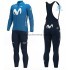 Tenue Maillot M/L + Collant à Bretelles 2020 Movistar Team Hiver Thermal Fleece M001