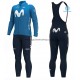 Tenue Maillot M/L + Collant à Bretelles 2020 Movistar Team Hiver Thermal Fleece M001