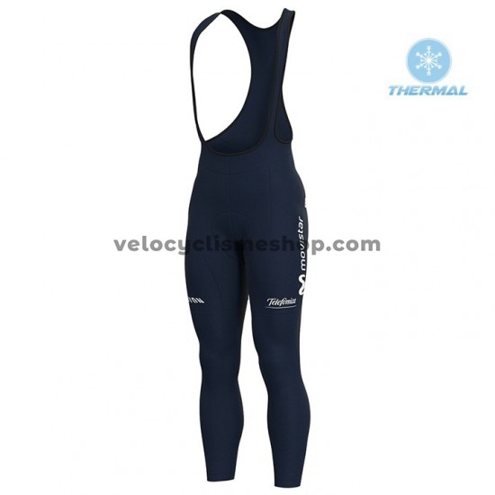 Tenue Maillot M/L + Collant à Bretelles 2020 Movistar Team Hiver Thermal Fleece M001