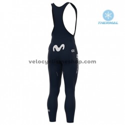 Tenue Maillot M/L + Collant à Bretelles 2020 Movistar Team Hiver Thermal Fleece M001