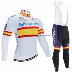 Tenue Maillot M/L + Collant à Bretelles 2020 Movistar Team M002