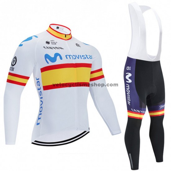 Tenue Maillot M/L + Collant à Bretelles 2020 Movistar Team M002