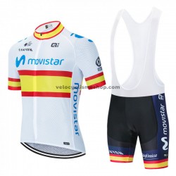 Tenue Maillot + Cuissard à Bretelles 2020 Movistar Team M002