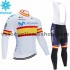 Tenue Maillot M/L + Collant à Bretelles 2020 Movistar Team Hiver Thermal Fleece M002