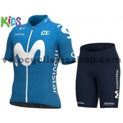 Tenue Maillot + Cuissard 2021 Movistar Team Enfant M001