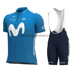 Tenue Maillot + Cuissard à Bretelles 2021 Movistar Team M001