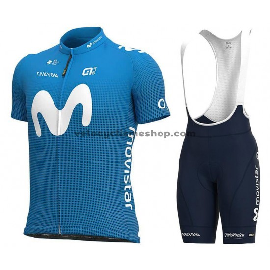 Tenue Maillot + Cuissard à Bretelles 2021 Movistar Team M001