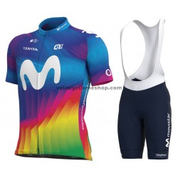 Tenue Maillot + Cuissard à Bretelles 2021 Movistar Team M004