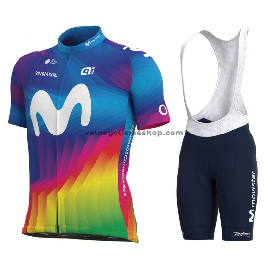 Tenue Maillot + Cuissard à Bretelles 2021 Movistar Team M004
