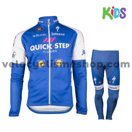 Tenue Maillot M/L + Collant Long 2017 Quick-Step Floors Enfant M001