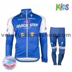 Tenue Maillot M/L + Collant Long 2017 Quick-Step Floors Enfant Hiver Thermal Fleece M001