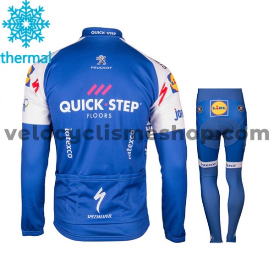 Tenue Maillot M/L + Collant Long 2017 Quick-Step Floors Enfant Hiver Thermal Fleece M001