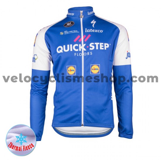 Maillot Cyclisme 2017 Quick-Step Floors Hiver Thermal Fleece M001
