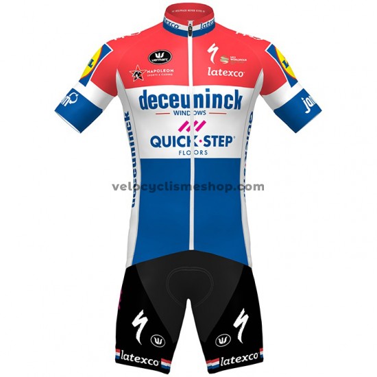 Tenue Maillot + Cuissard à Bretelles 2020 Quick-Step Floors M001