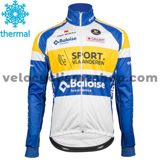 Tenue Maillot M/L + Collant à Bretelles 2018 Sport Vlaanderen-Baloise Hiver Thermal Fleece M001