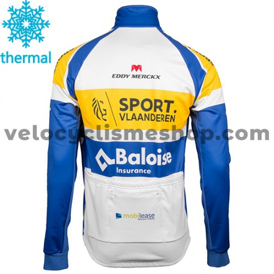 Tenue Maillot M/L + Collant à Bretelles 2018 Sport Vlaanderen-Baloise Hiver Thermal Fleece M001