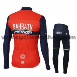 Tenue Maillot M/L + Collant Long 2017 Bahrain Merida Enfant M001
