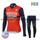 Tenue Maillot M/L + Collant Long 2017 Bahrain Merida Enfant Hiver Thermal Fleece M001