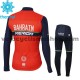 Tenue Maillot M/L + Collant Long 2017 Bahrain Merida Enfant Hiver Thermal Fleece M001