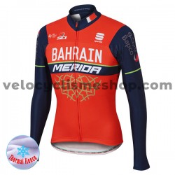 Maillot Cyclisme 2017 Bahrain Merida Hiver Thermal Fleece M001
