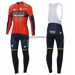 Tenue Maillot M/L + Collant à Bretelles 2018 Bahrain Merida M001