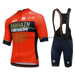 Tenue Maillot + Cuissard à Bretelles 2018 Bahrain Merida M001
