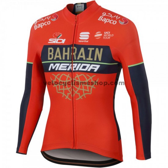 Maillot Cyclisme 2018 Bahrain Merida Manches Longues M001