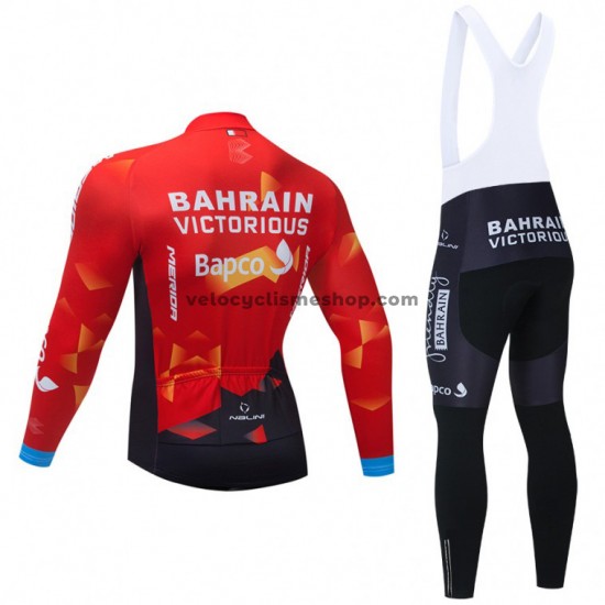 Tenue Maillot M/L + Collant à Bretelles 2021 Team Bahrain Victorious M001