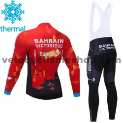 Tenue Maillot M/L + Collant à Bretelles 2021 Team Bahrain Victorious Hiver Thermal Fleece M001