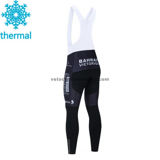 Collant à Bretelles 2021 Team Bahrain Victorious Hiver Thermal Fleece M001