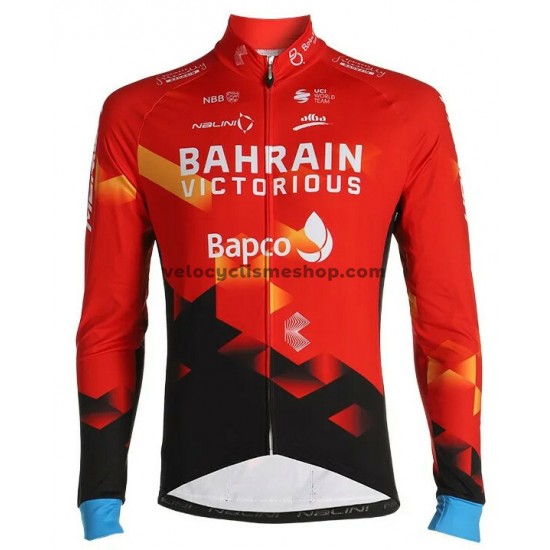Maillot Cyclisme 2021 Team Bahrain Victorious Manches Longues M001