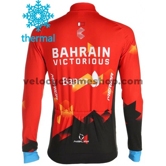 Maillot Cyclisme 2021 Team Bahrain Victorious Hiver Thermal Fleece M001