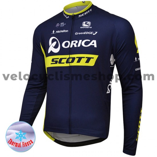 Maillot Cyclisme 2017 Orica-Scott Hiver Thermal Fleece M001