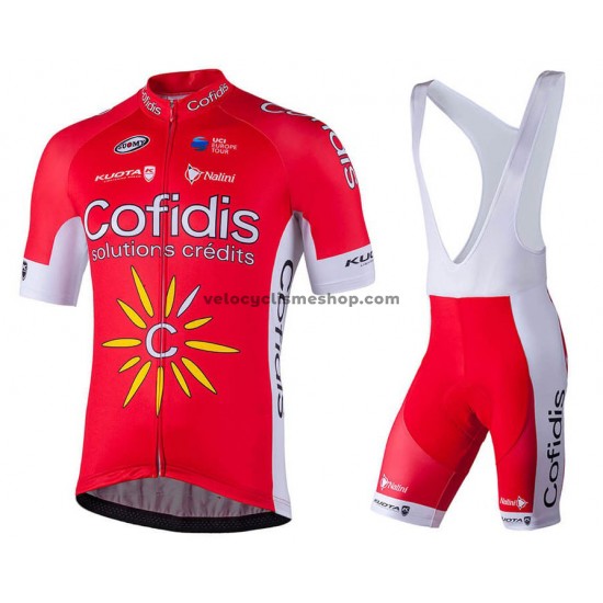 Tenue Maillot + Cuissard à Bretelles 2018 Cofidis Pro Team M001