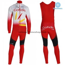 Tenue Maillot M/L + Collant à Bretelles 2019 Cofidis Pro Team Hiver Thermal Fleece M001