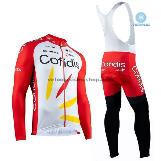 Tenue Maillot M/L + Collant à Bretelles 2020 Cofidis Pro Team Hiver Thermal Fleece M001