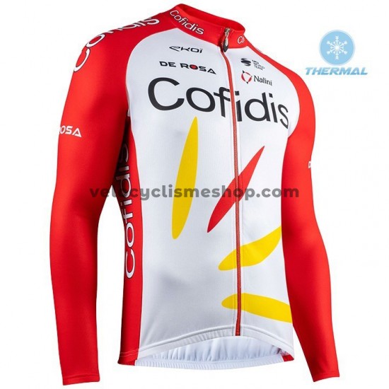 Tenue Maillot M/L + Collant à Bretelles 2020 Cofidis Pro Team Hiver Thermal Fleece M001