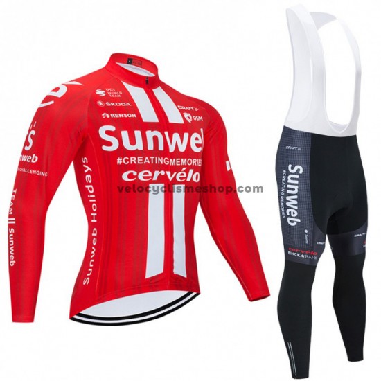 Tenue Maillot M/L + Collant à Bretelles 2020 Team Sunweb M001