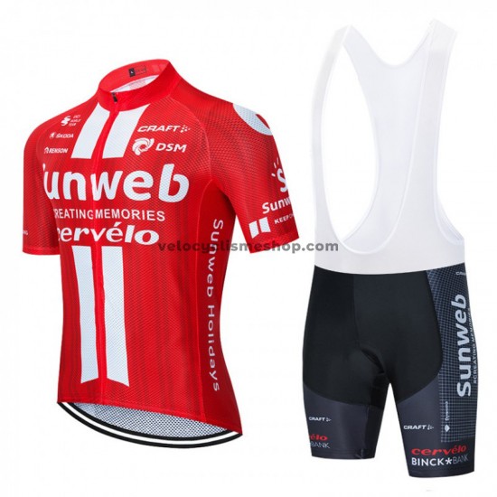 Tenue Maillot + Cuissard à Bretelles 2020 Team Sunweb M001