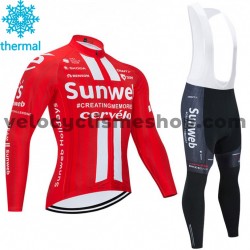 Tenue Maillot M/L + Collant à Bretelles 2020 Team Sunweb Hiver Thermal Fleece M001