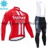 Tenue Maillot M/L + Collant à Bretelles 2020 Team Sunweb Hiver Thermal Fleece M001