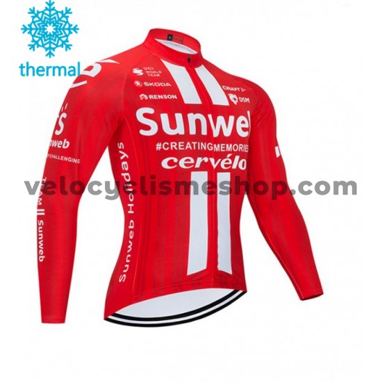 Maillot Cyclisme 2020 Team Sunweb Hiver Thermal Fleece M001