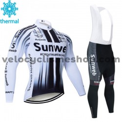 Tenue Maillot M/L + Collant à Bretelles 2020 Team Sunweb Hiver Thermal Fleece M002